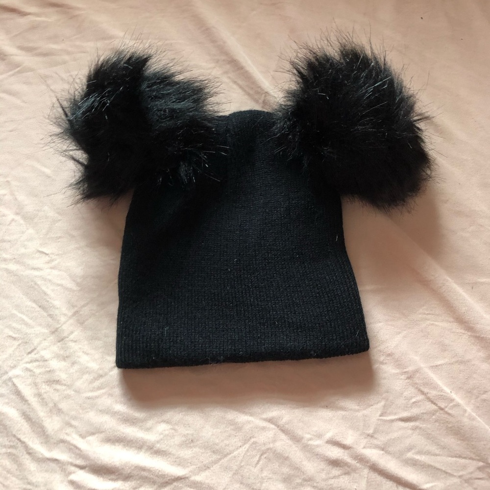 Black infant sized winter hat
